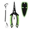 Plier Fishing Plier Fishing Tackle with Sheath and Coiled Lanyard Fishing Multitool Hook Remover Braided Line Cutter