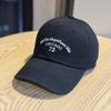 New American retro letter embroidery deep-fit soft-top baseball cap, sun protection, face-slimming, versatile duckbill cap