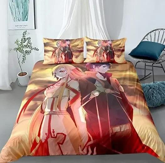 Anime Sword Art Online Bedding Set Duvet Cover Bedroom Comforter Covers Single Twin King Size Quilt Cover Home Textile Tool