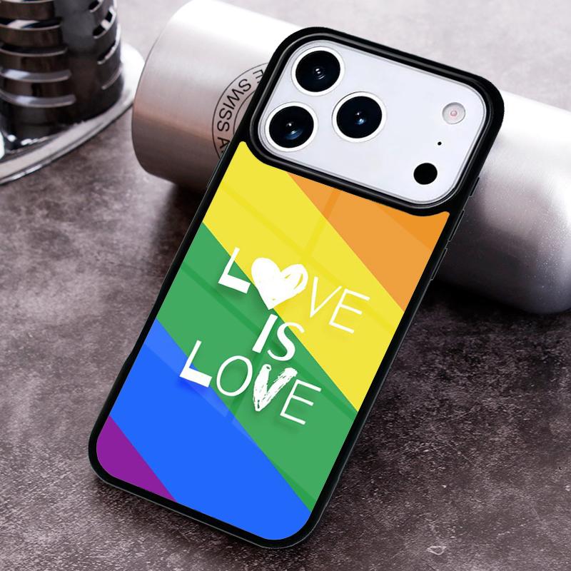 KÄRLEK ÄR KÄRLEK LGBT GAY PRIDE mjukt mobilskal för iPhone 17 16 15 Pro Max Air 14 13 12 11 Plus Stötsäkert Capa Fodral