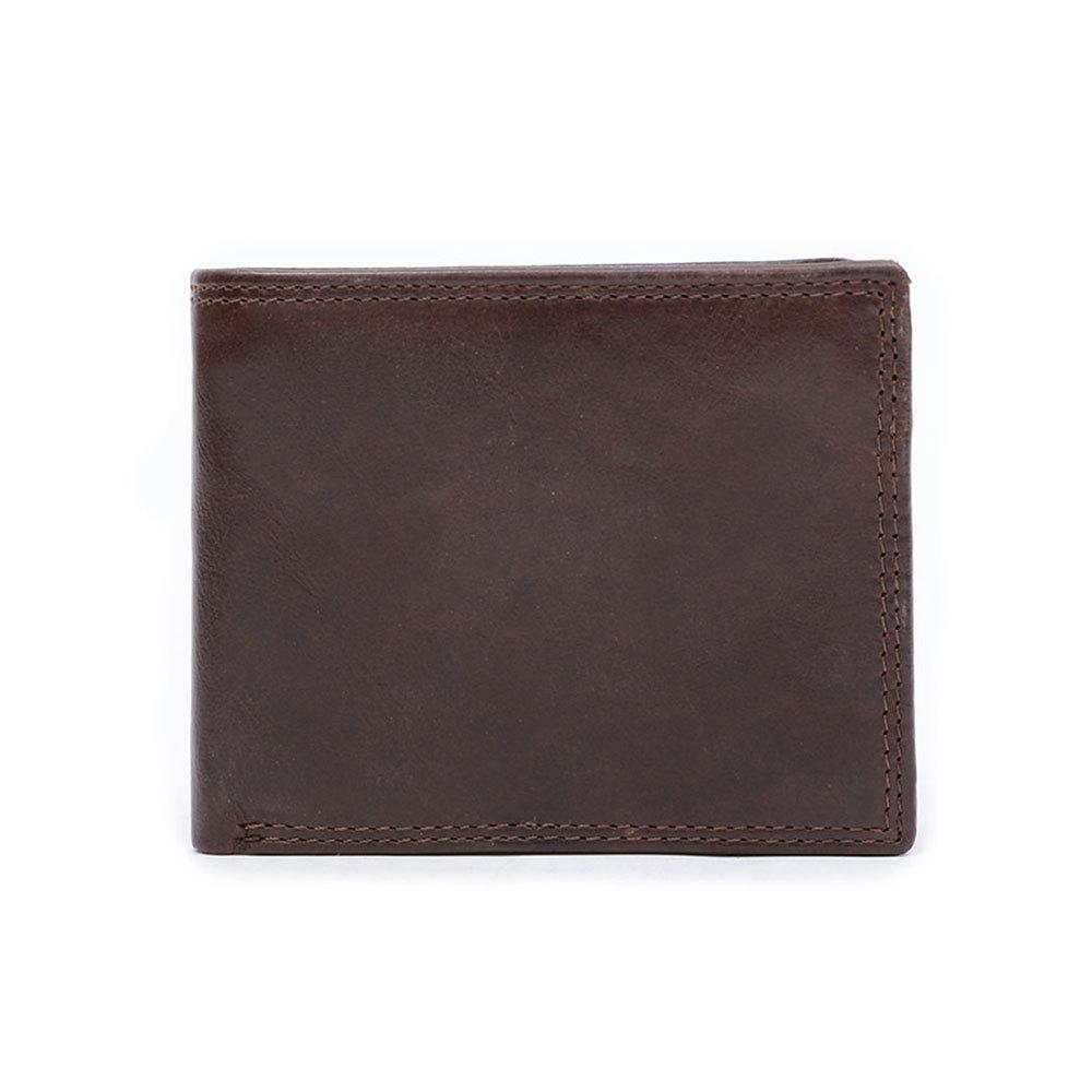 Herren Leder Geldbörse Retro RFID Bargeld Diebstahlschutz Münzfach Faltbare Geldbörse Multi-Kartenfach Geldbörse