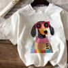 Women's Short-Sleeve T-Shirt with Animated Fashion Print, Versatile Casual Clothing for Daily and Outdoor Wear