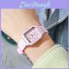Minimalist Quartz Ladies Watch With Decorative Dial Silicone Band Fashion