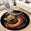 1 pièce Tapis Rond YinYang Dragon pour Bureau, Sous les Chaises de Bureau Chambre à Coucher Salon Décoration de Maison, Déco de Pièce, Disponible en Différentes Tailles