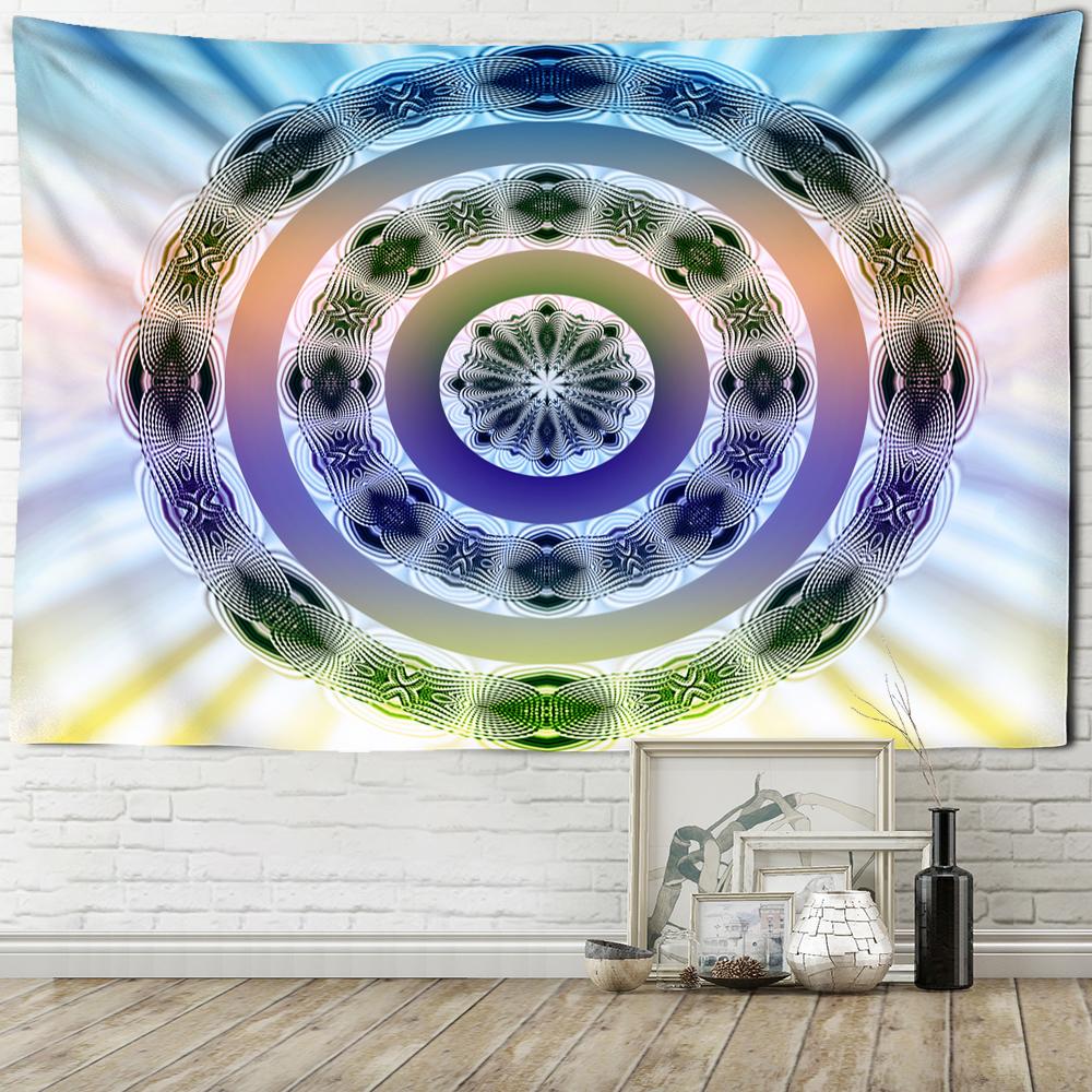 Colorful Mandala Tapestry Wall Hanging Bohemian Style Psychedelic Witchcraft Tapiz Hippie Art Home Decor