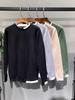 Men's Autumn Crewneck Color Block Sweater - Korean Style Long Sleeve Casual Knit Top