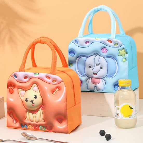 Draagbare lunchtas met stevig handvat Cartoon Dames Kinderen School Thermisch geïsoleerde lunchbox Tote Voedsel Kleine koeltas