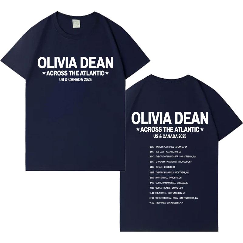 Singer Olivia Dean 2025 Tshrit Fashion Short Sleeve T Shrit Men Women Hip Hop Oversized Cotton Casual Comfort Tshrits Streetwear