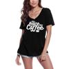 Women's V-Neck T-Shirt Life Begins After Coffe - Funny Slogan Graphic Tee