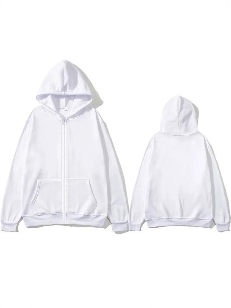New Men's Solid Color Unisex Hooded Sweatshirt