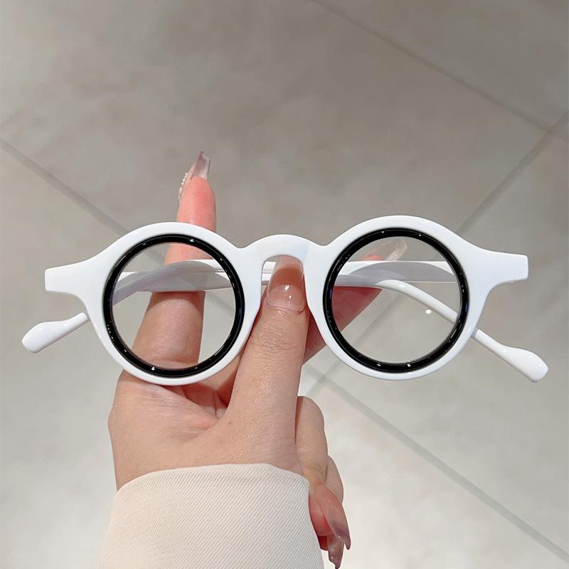 Vintage Style Luxury Design Eyewear Brand Designer Round Optical Prescription Lenses Eyeglasses Small Glasses Frame Women's Men's Computer Popular