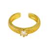 Italian Retro Arc Brushed Zir*****Pen Ring Medieval Vintage Bamboo Joint Personality Light Luxury Pair Ring Women