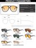 Vintage Double Beams Oversized Sun Glasses For Ladies Vintage Big Frame Rivet Sun Glasses Female Square Glasses Oculos De Sol