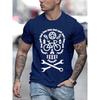 Funny Retro T-Shirt Top T-shirts for Men Bicycle Racing Sugar Skull Bicycle Cycling Dia De Los Muertos Hip Hop Tops Men's Shirts