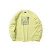 Li Ning Badfive Basketball Series Sports Print Round Neck Pullover Sweatshirt Women Sweatshirt Glazed-Green AWDR056-1