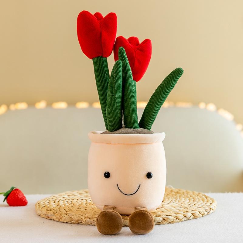 Succulent Potted Doll Pine Tree Ornaments Fun Simulation Tulip Plants Home Study Living Room Decoration