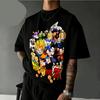 New Arrival Dragon Ball Z Oversized Nostalgia T-shirt  Full Character Cast Retro Graphic Print 100% Cotton Casual Tee