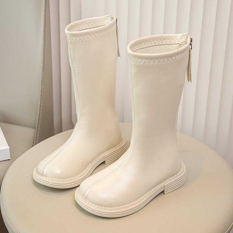 Autumn and Winter New Korean Version of Fashion Girls' Long Boots Trendy Non-slip Soft-soled Princess Boots Medium and Older Children's High Boots