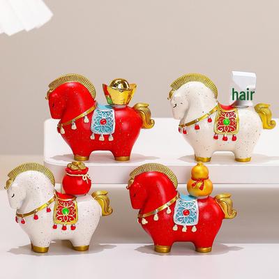 Creative Chinese Zodiac Horse Figurine: Stylish Office Decoration & New Year Gift