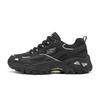 DLites Hiker Fabric Synthetic Leather Comfortable Fashion Durable Balance Increased Height Low Top Dad Shoes Men Sneakers Black 237423-BKSL