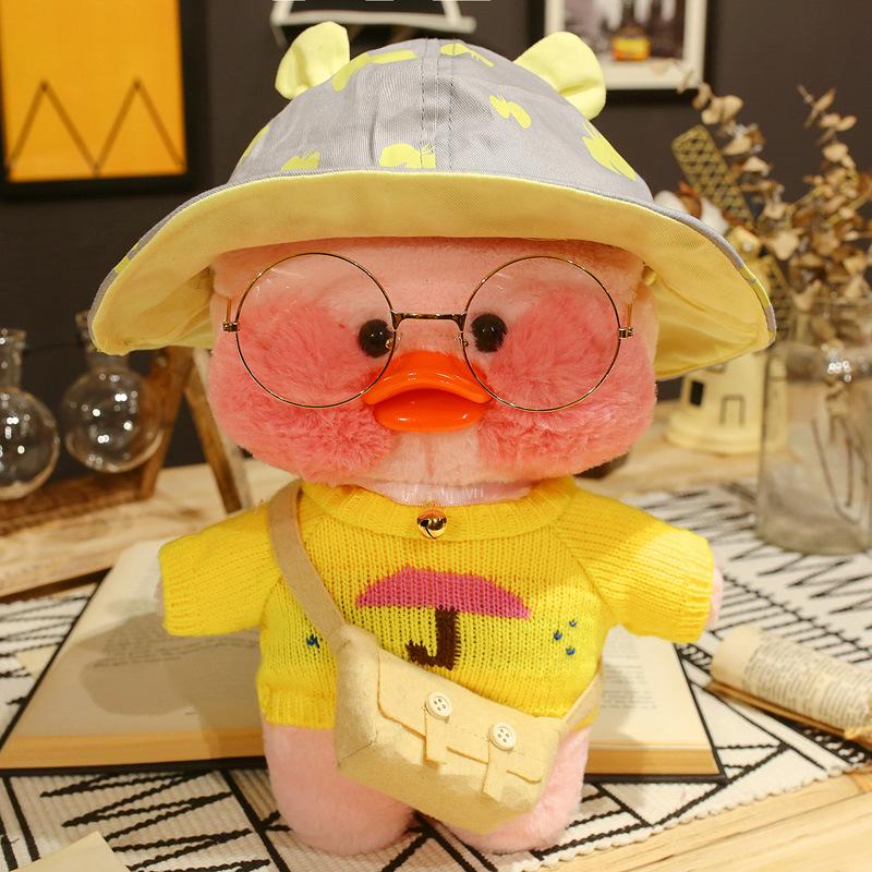 Plush Toy Duck With Hyaluronic Acid, Popular Duck, Lalafanfan Cafe Mimi Ins, Little Yellow Duck - A Gift For Children