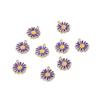 10Pcs Colorful Alloy Drop Oil Daisies Charm Flower Plant Pendant for DIY Bracelet Necklace Earrings Jewelry Making Accessories