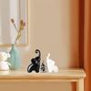 Lot de 3 sculptures d'éléphants, statues d'animaux, artisanat en céramique, figurines familiales, décorations de bureau