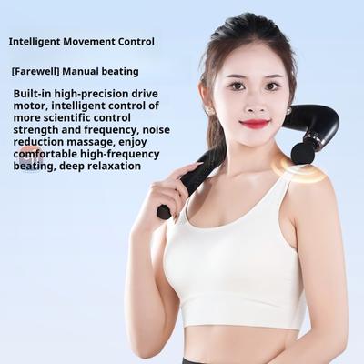 Cordless Muscle Massager with Extension Handle Multiple Modes Rechargeable Handheld Percussion Muscle Massager