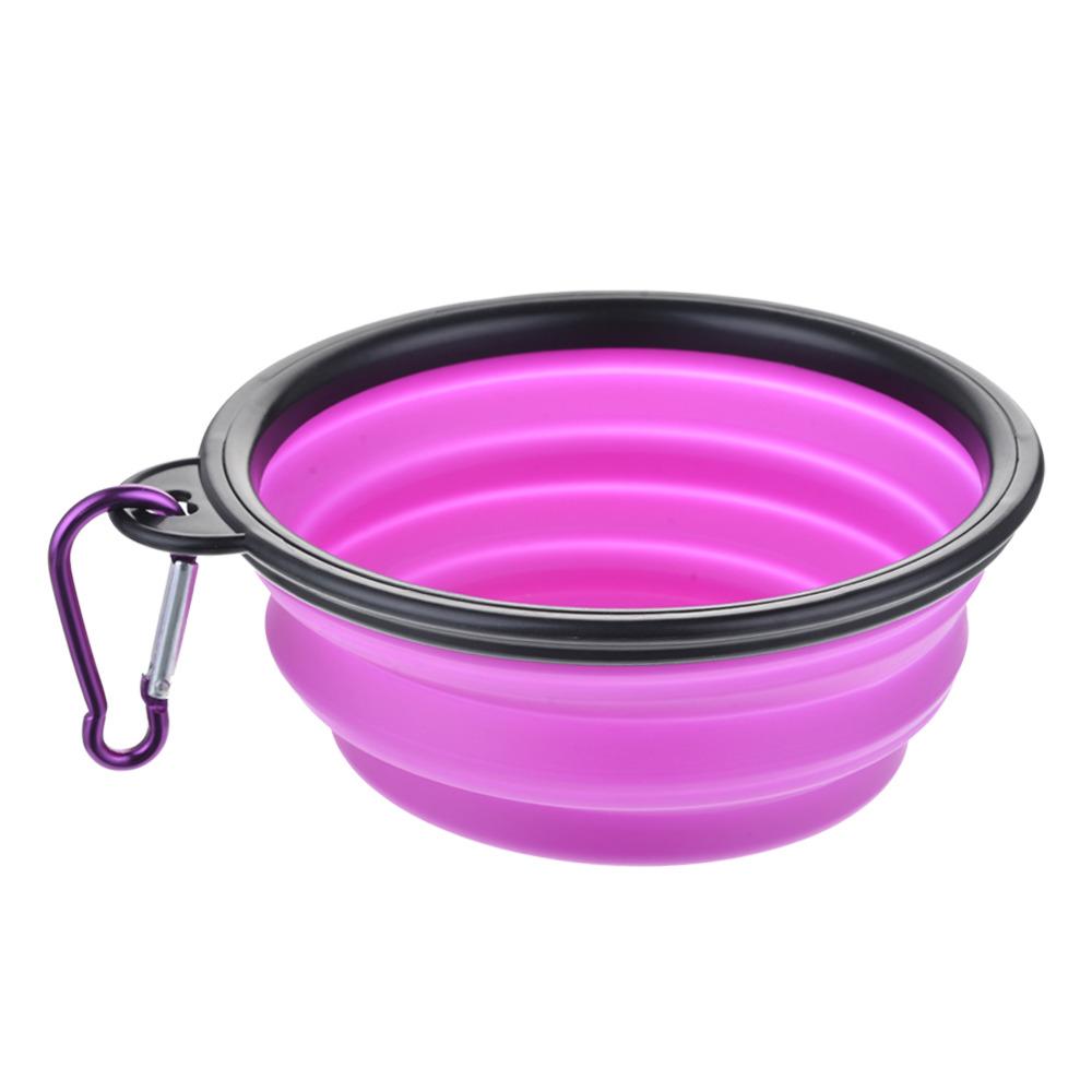 Dog Bowl Portable Folding Pet Bowl Collapsible Silicone Water Bowl For Dog Outdoor Travel Puppy Feeder Dish Food Container Decor