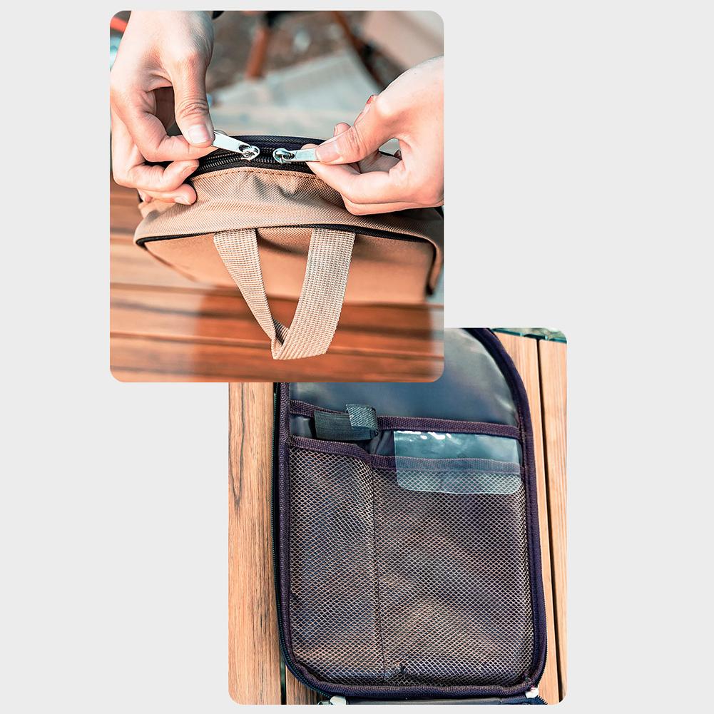 Outdoor Camping Cookware Storager Cooking Utensil Organizer Portable Oxford Kitchen Ware Storage Bag Travel Tableware
