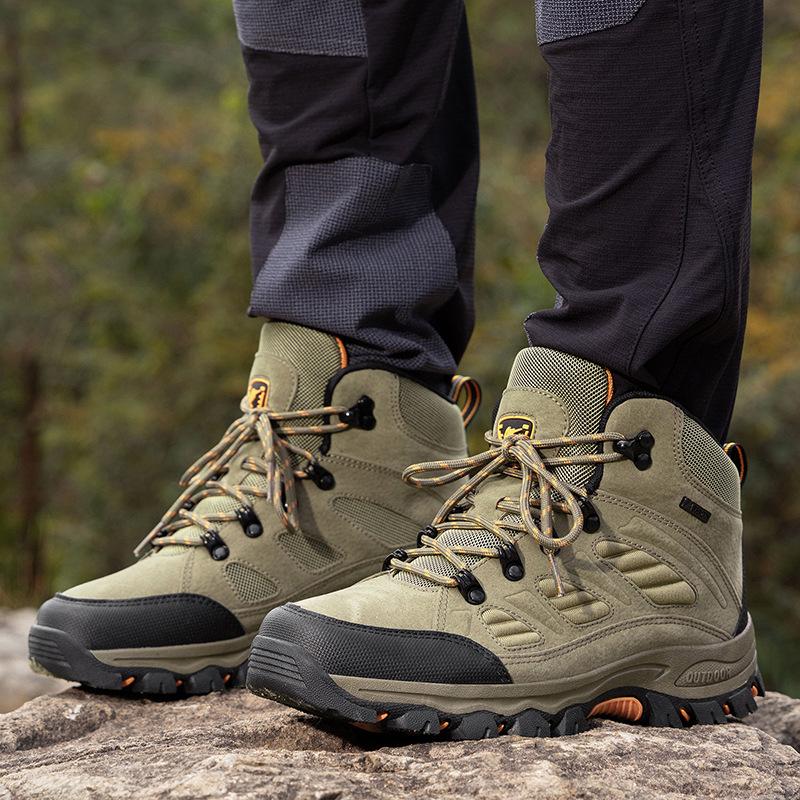New Men Women'S Hiking Shoes Thermal High Top Snow Boots Big Size Winter Warm Ankle Boots Outdoor Waterproof Non-Slip Trekking