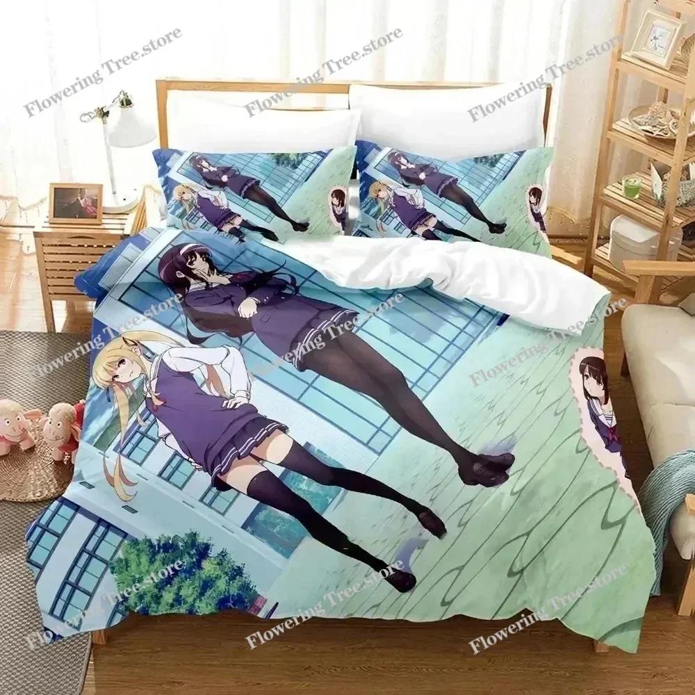 3D Anime Saekano Bedding Set Duvet Cover Bed Set Quilt Cover Pillowcase Comforter king Queen Size Boys Adult Bedding Set029963