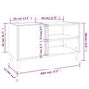 Vidaxl Board Cabinet, White, 84.5X38X48 Cm, Wood-Based Material