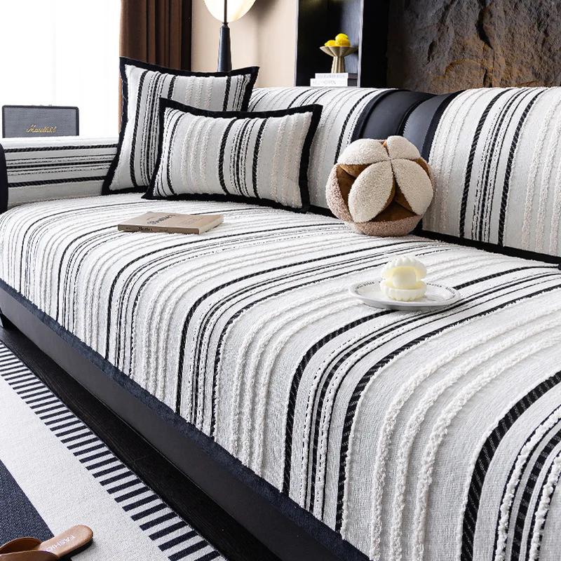 New Non-slip Cushion Four Seasons Universal High-grade Sense Cover Cloth Cover High-grade Chenille Sofa Cushion