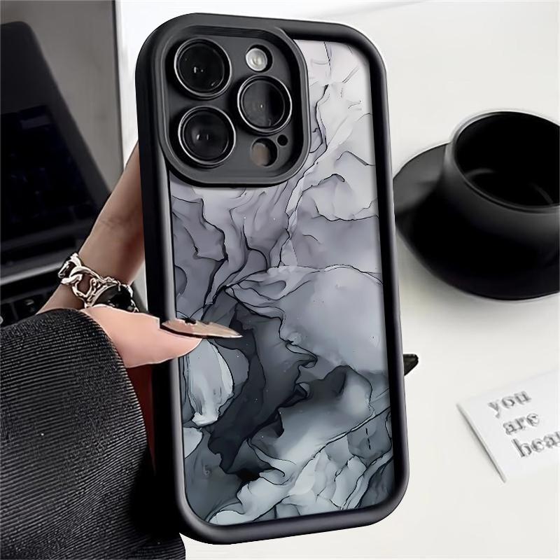 Pentru iPhone 16 15 14 Pro Max 13 Pro 12 11 17E 16E 17 Pro Max Rezistent la Șocuri Model Marmură Mat TPU Husa Moale