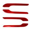 Direct Replacement Car Door Handle Car Door Handle ABS Plastic Blue Carbon Fiber Door Handle Red Sticker Sticker
