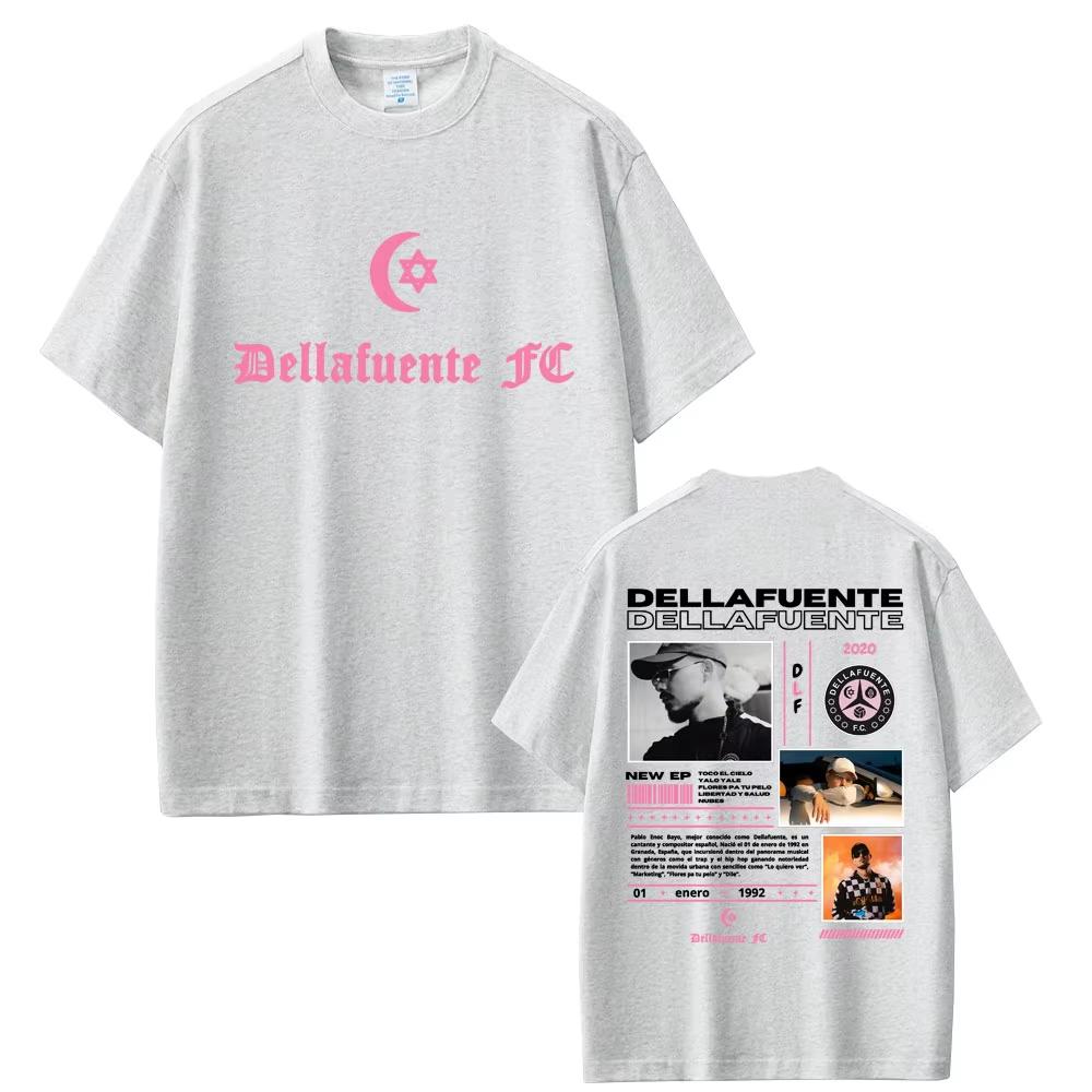 Dellafuente Music Album Double Sided Print T-shirt Fan Gift Men's Women Fashion Casual Cotton T Shirts Male Vintage Tshirt