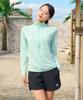 Helingbon [Set] Women'S Rash Guard Set Loose Fit Zip-Up Long Sleeve & Swim Shorts Rc903 Ag312