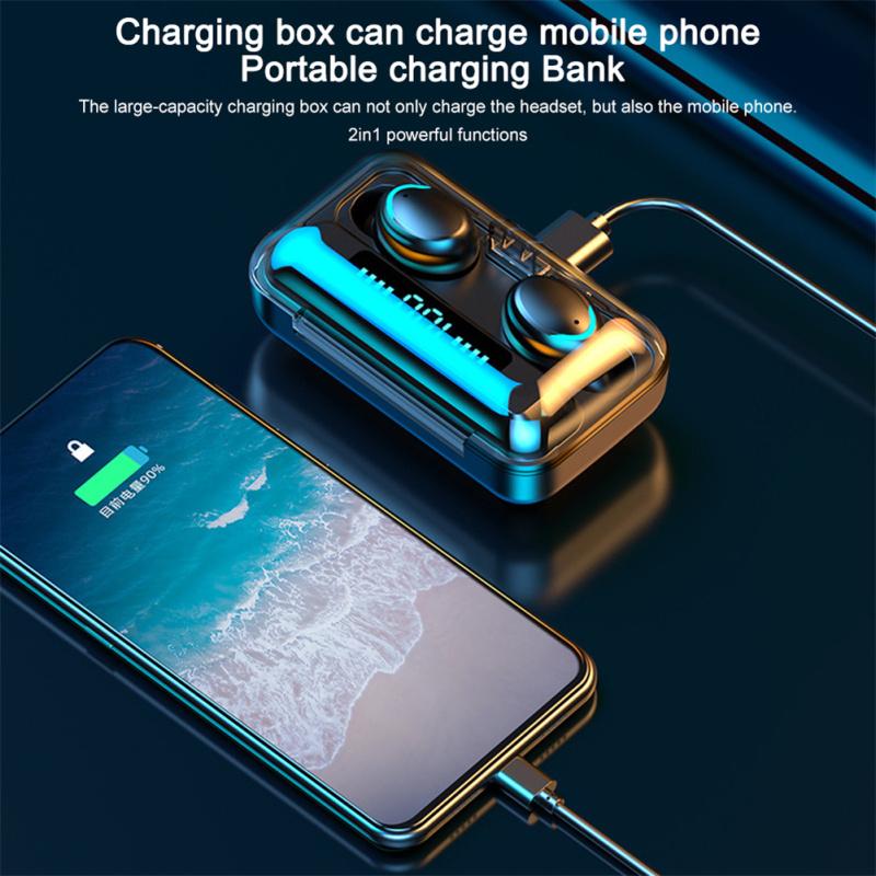 F9-5c Tws Wireless Bluetooth-compatible 5.1 Headphones Sport Waterproof Headset Music Earbuds