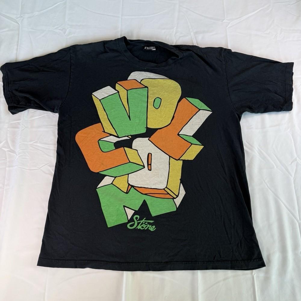 Maglietta Vintage Y2K Stile Skater Volcom Grafica a Blocchi Unisex T-Shirt Unisex