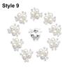 25mm Flower Rhinestones Buttons Pearl Button ClothingDIY Alloy Diamond Cryustal Bow Accessories Garment Decorative Sewing
