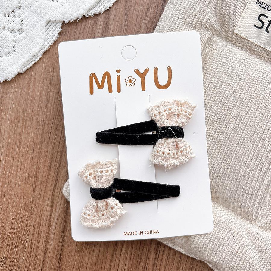 Elegant Enkel Blonder Sløyfe Baby Hårspenner Mote Koreansk Stil Jenter Studenter Hårnål Hodeplagg Svart Hvit Barn Tilbehør