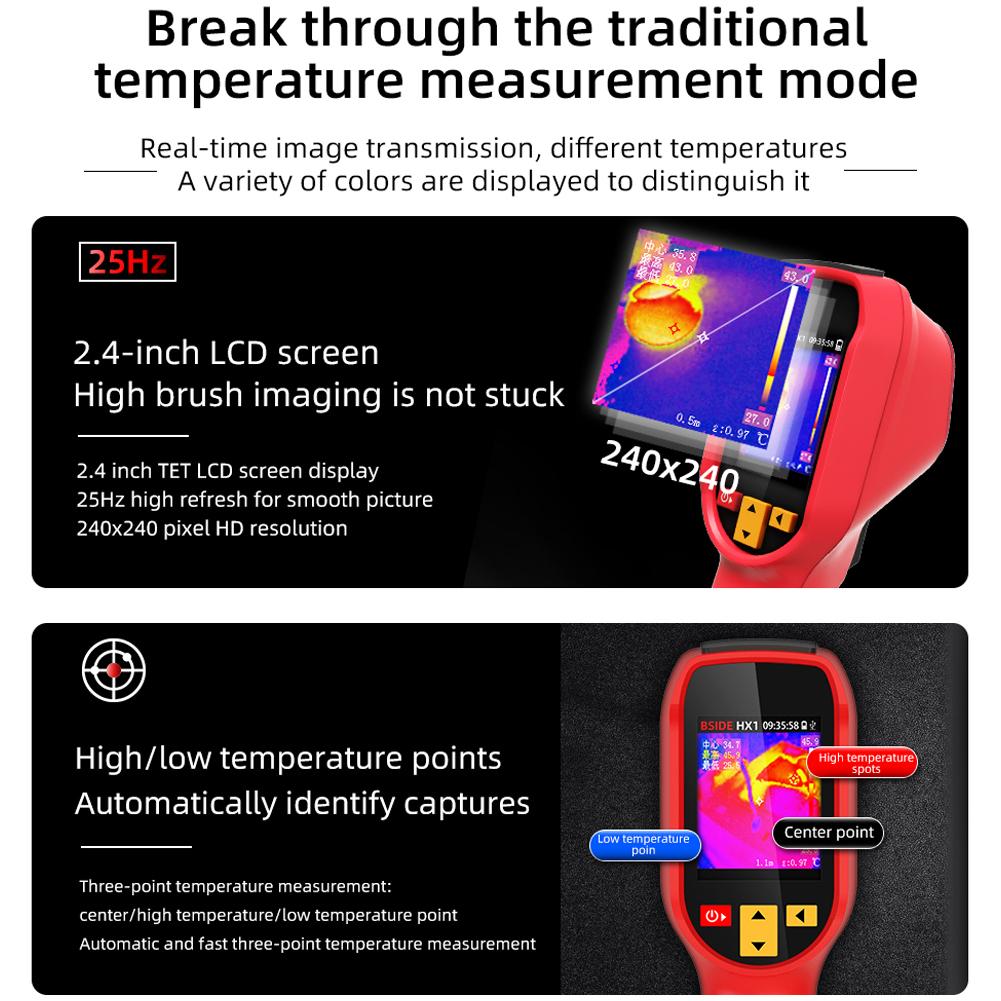 Portable Thermal Imager 20   Celsius    To 550   Celsius    Small Thermal Imaging Camera Support Maximum Minimum Center