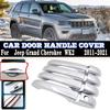 For Jeep Grand Cherokee WK2 2011~  Car Door Handle Cover Stickers Auto Exterior Scratch Protective Decor Car Accessories