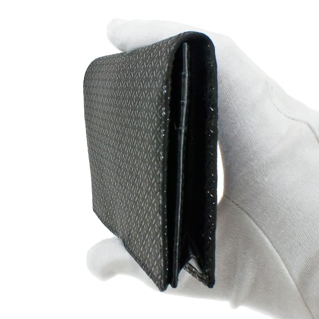 Inden Long Billfold No Coin Black with Black Gourd [Inden-ya] Wallet, I, Pocket, Deerskin, Lacquer, Pattern, 2104-01-007