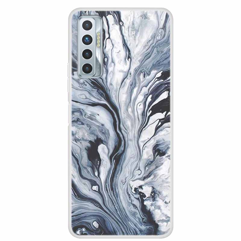 Für Tecno Camon 17P Hülle Luxus Silikon TPU Weiche Abdeckung Handyhülle Für Tecno Camon 17 CG7 CG6 Hülle Stoßfest Marmor Funda Capa