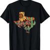 Cute Love Texas State Cactus Sunflower T-Shirt