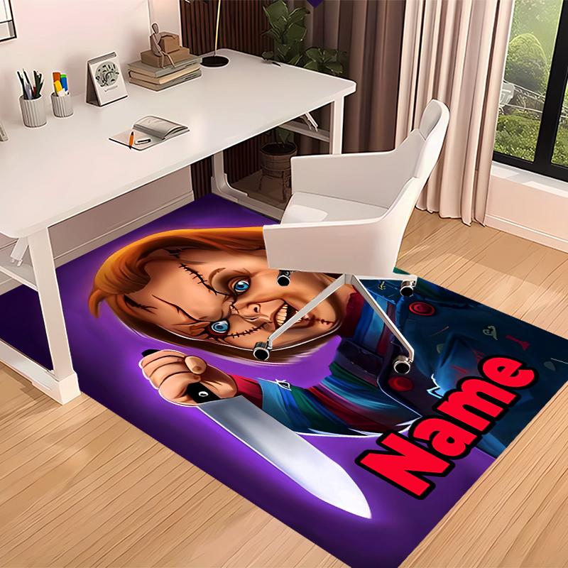 Custom Personalization Chucky Print Area Rug - Soft, Washable Non-Slip Indoor Mat,Living Room,Home&Office Decorative Rug