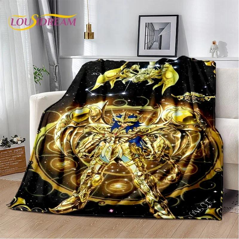 Animacinis Saint Seiya 3D Retro Minkštas Flanelinis Antklodas Lovoms Miegamojo Sofai Iškyloms, Mesti Antklodę Dangti Lauko Poilsiui Poilsio Dovanai