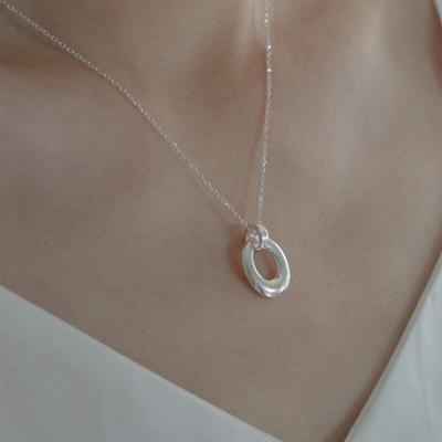 Youngglow Silver925 Doughnut Necklace (2color)